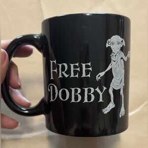 Black 'Free Dobby' Harry Potter Mug